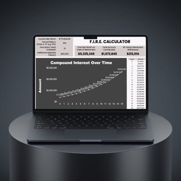 Compound Interest & FIRE Number Calculator (with free eBook)